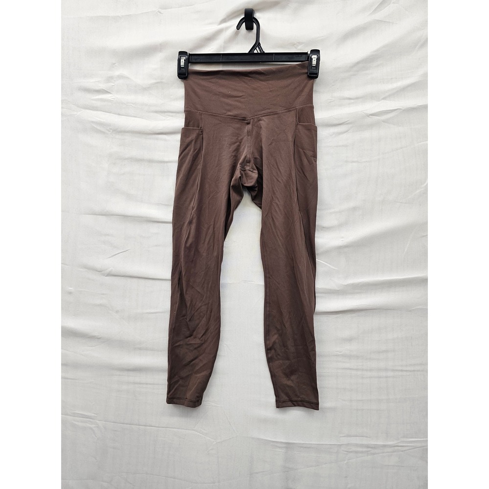 Member's Mark Womens High Rise Leggings Brown Nylon Blend Athletic Size Medium